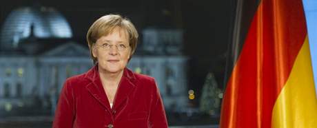 Angela Merkelová bhem svého novoroního projevu